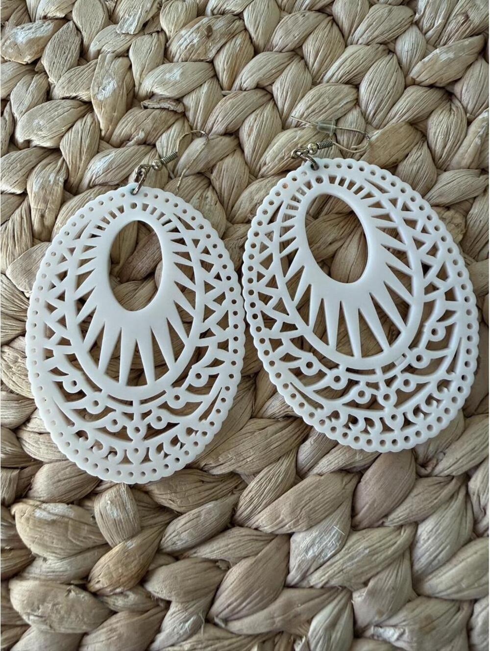 Big acrylic statement earrings for the woman who thinks subtle is overrated.